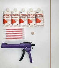 5-Pack Limestone Epoxy Grout Bundle with Application Gun