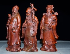 Exquisite Small Leaf Boxwood Fortune, Wealth, and Longevity Ornaments