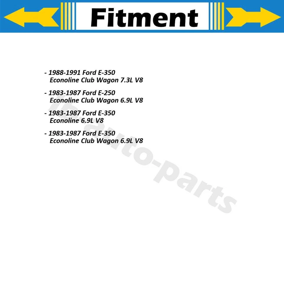 Mangueira de freio dianteiro 2x para 1981-1982 Ford E-350 Econoline Club Wagon 6.6L - Imagem 3 de 4