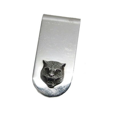 Gucci Angry Cat Silver Money Clip SV925 Men's Accessories with the Storage Bag