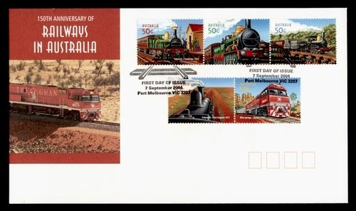DR WHO 2004 AUSTRALIA FDC RAILWAY TRAIN COMBO R38940
