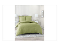 Image of Neslt Super Soft Double Brushed Microfiber 3 Pc. Duvet Cover Set, Queen - Sage