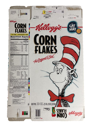 2003 The Cat in The Hat Kellogg's Corn Flakes Cereal Box