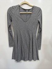 LOVE FIRE Women's Gray A Line Long Sleeve Short Dress Petite Size SP