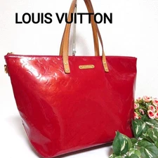 Authentic Louis Vuitton Vernis Tote Bag Red A4 Storage