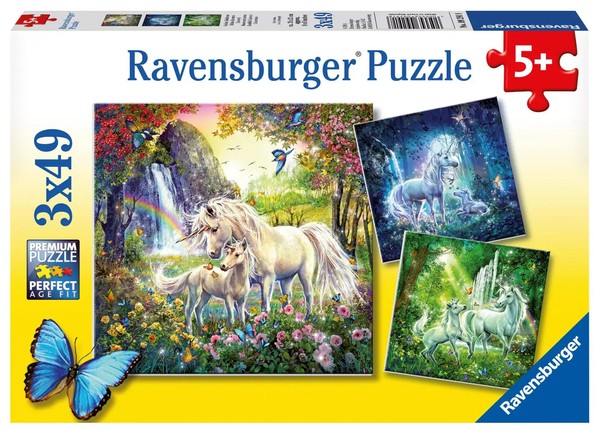 SchöNe EinhöRner. Puzzle 3 X 49 Teile | Spiel | Kinderpuzzle Standard 3X49-image