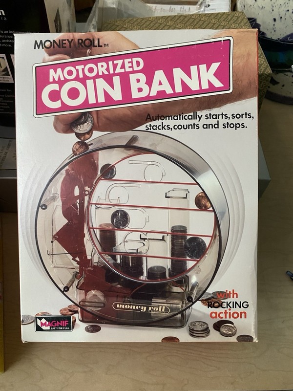 Mag-Nif Money Roll Motorized Battery Plastic Coin Sorter