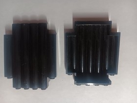 G-1  Lego Lot 2 Black Panel 2 x 6 x 6 w/ Log Profile 3052 3053