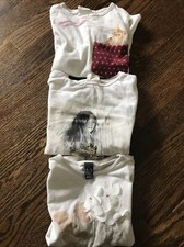 lot 3 ZARA girls white shirts 4-5