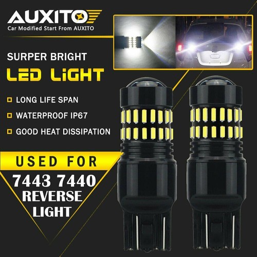 2X AUXITO T20 7443 W21W 7440 Daytime Light Running Globe LED Reverse Light 12V