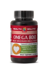 Triple Omega 3-6-9 - OMEGA 8060 Pharmaceutical Grade (1 Bottle, 60 Softgels)