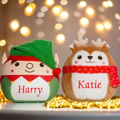 Personalisierter Weihnachten Teddy Squishmallow Strumpf Füller Individuelles Weihnachtsgeschenk Spielzeug