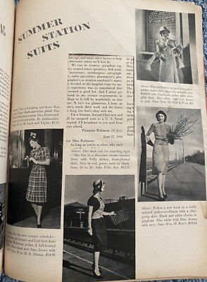 Glamour April 1944, Super Rare WW2 Collectible, Lauren Bacall, 40s