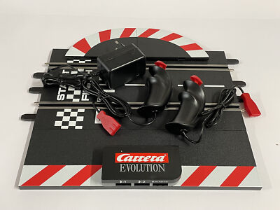 Carrera Evolution Anschlußschiene+Regler+Trafo NEU!