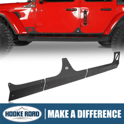 Hooke Road Rocker Body Armor Cladding Panel For 2018-2025 Jeep Wrangler JL 4Door
