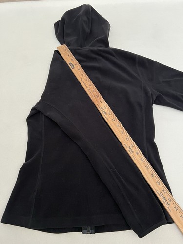 The North Face Women Sz M Full Zip Black Polartec Hoodie Sweatshirt Logo Outdoor - Picture 21 of 24