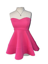 Windsor Strapless Dress Barbie Hot Pink Prom Formal Cocktail Womens Junior Small