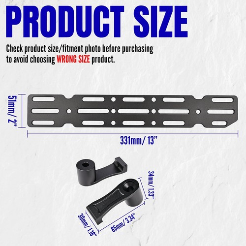 Aluminum Front Seat Mount Multi Panel Bracket Black For Ford Bronco 2021-2024 - Picture 6 of 7
