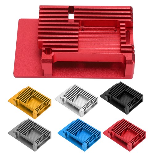 Case for Raspberry Pi Alloy Case with Cooling Fan Heatsinks for Raspberry Pi 4