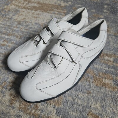 Footjoy Lopro Men's M White Strap (No Laces) Soft Spike Golf Shoes  97155