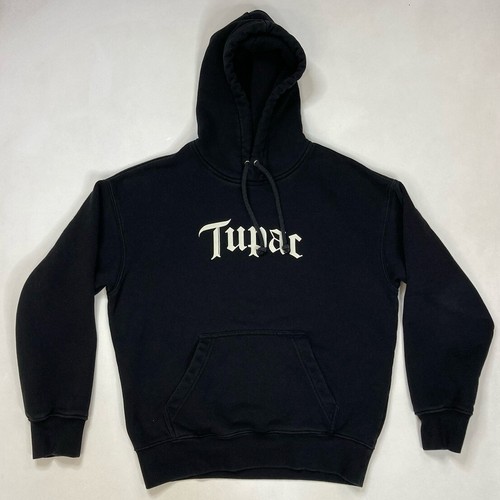 H&M 2pac Tupac Shakur Praying Hand Graphic Pullover Hoodie Men XS Black - Picture 3 of 8