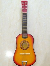 Acoustic Guitar Wood Beginner Small Toy Gift Learning Music Instrument Kid Color