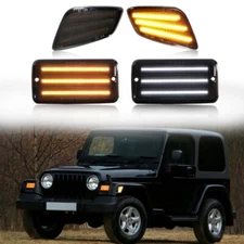 Led Side Marker Light & Bumper Turn Signal Lamp For Jeep Wrangler TJ 1997-2006