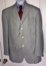PAL ZILERI Sartorial Cashmere Silk Pinstripe 3Button Double Vent Blazer 50R