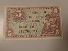 BANK DEUTSCHER L&Auml;NDER 1948 - Banknote zu 5 DM in guter Erhaltung - DEUTSCHLAND
