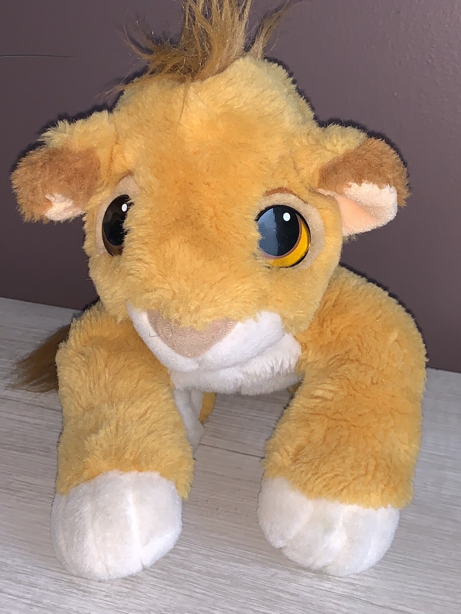 ヴィンテージ　マテル1993年ムファサとシンバ（背負い）・シンバぬいぐるみ Authentic Mattel Disney Vintage 1993 The Lion King Floppy Simba