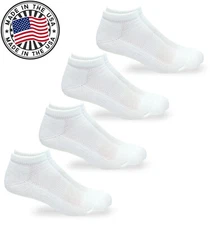Jefferies Socks Mens Sport Low Cut Mesh Cooling Wick Cushion Military Socks 4 PK