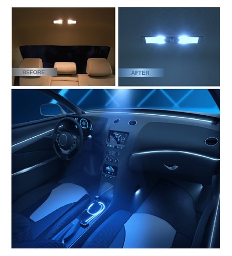 LED Light Canbus Error Free 211-2 5W Blue 10000K Two Bulb Interior Dome Stock A - Picture 11 of 12