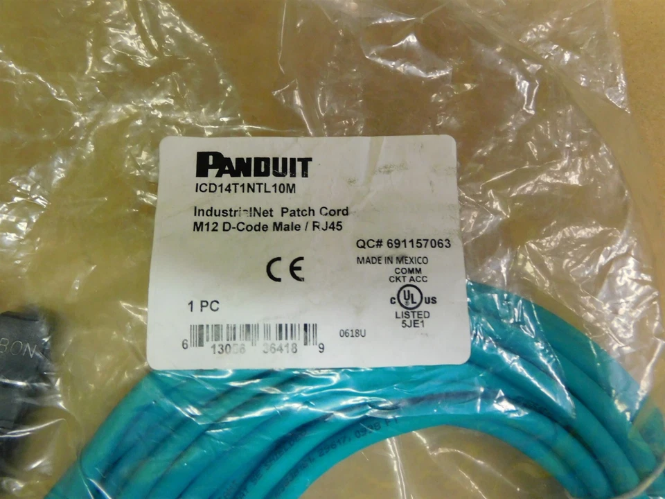 PANDUIT ICD14T1NTL10M M12 CORDSET length 10 meter LOT # 10 - Image 2 of 3