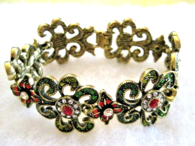 HEIDI DAUS ''Mystical Garden'' 7-1/4'' L.Link-Style (Holiday) Bracelet (Orig.$169.)