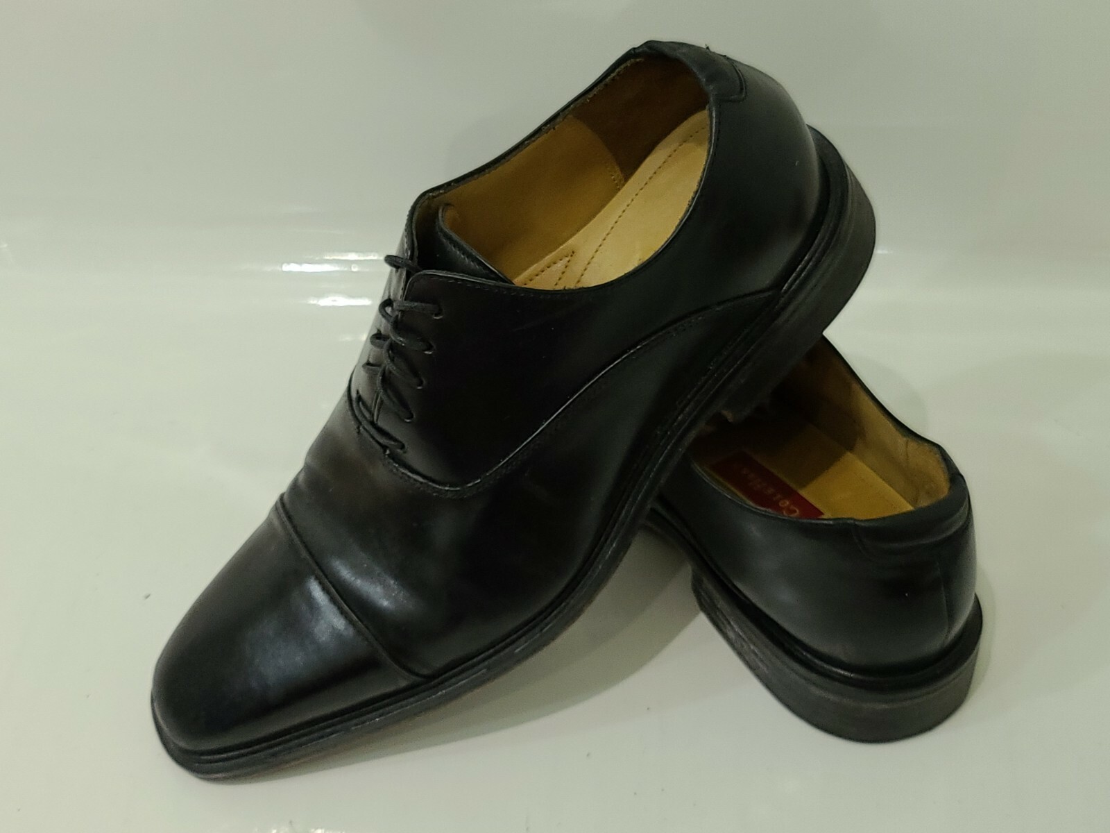 SAOLA Oxford casual Cole Haan da uomo taglia 11 5 in pelle nera pizzo NikeAir suola co3554