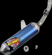 FMF 4.1 Mini Slip On Al SS Muffler Exhaust Ti SS End Cap Kawasaki KLX140L 08-20