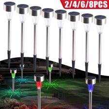 2-8Pack Solar Garden Lights Outdoor Waterproof Landscape LED Lights Pathway Yard