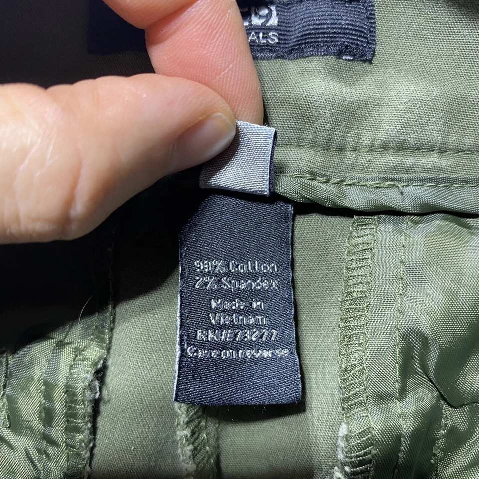 Apt. 9 Pantalones Cortos Talla 2 Verde Moderno Chino Tiro Bajo Bolsillos Puños Para Mujer Foto 4 de 4