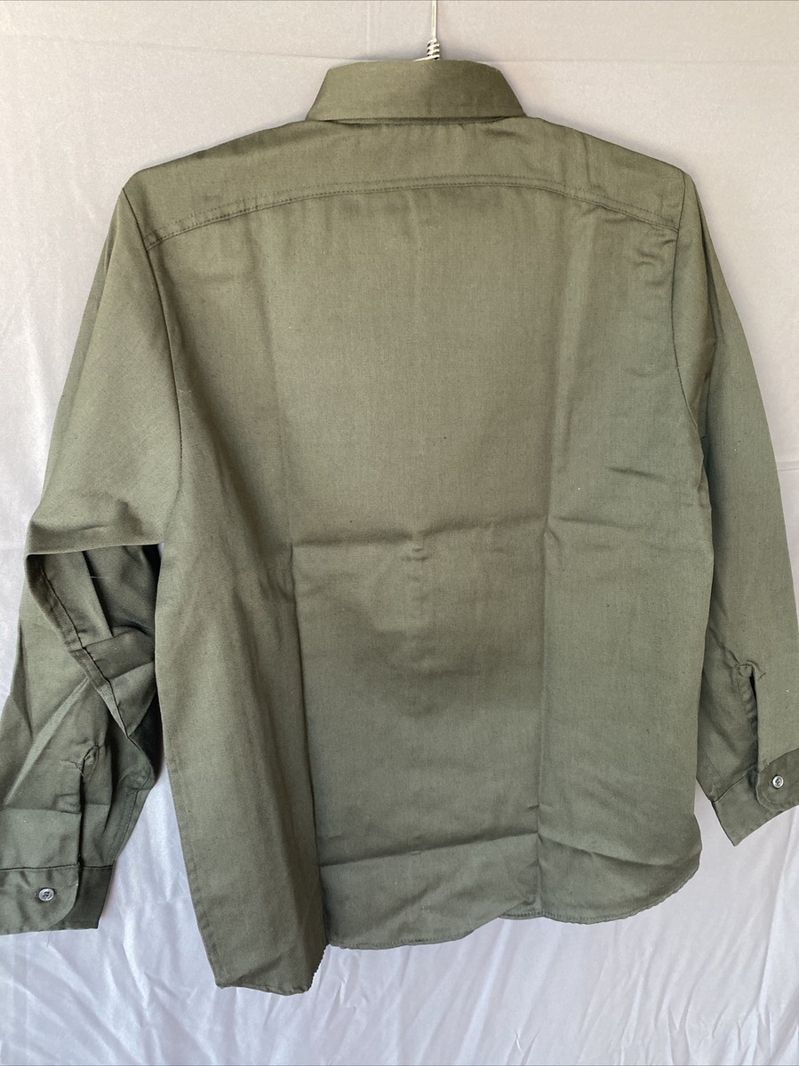 NWT 1950s Big Yank Dark Green Mens Work Shirt Olive USA NWT 1950s Big Yank Dark Green Mens Work Shirt Olive USA
