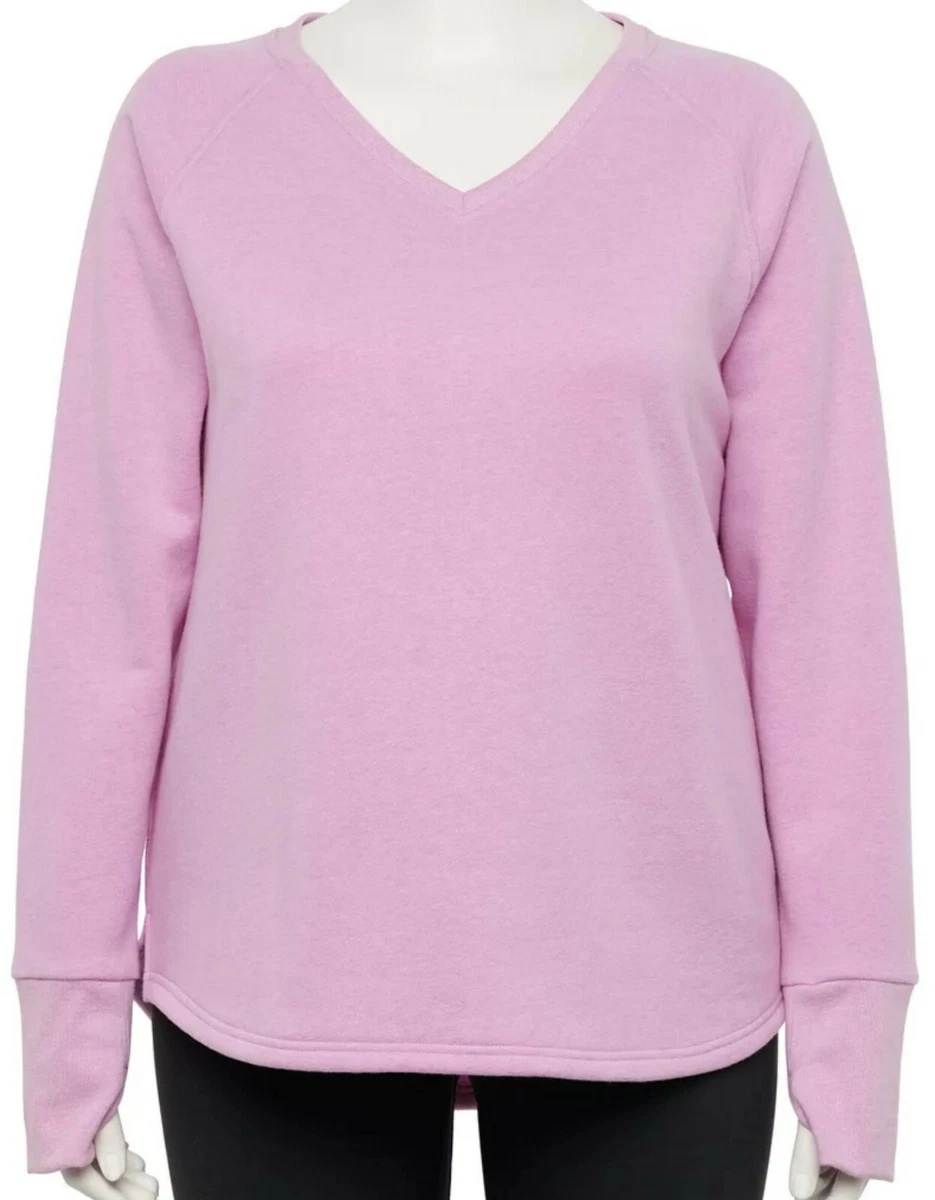 TEK GEAR ULTRA-SOFT FLEECE V-NECK SWEATSHIRT PULLOVER WOMEN'S PLUS