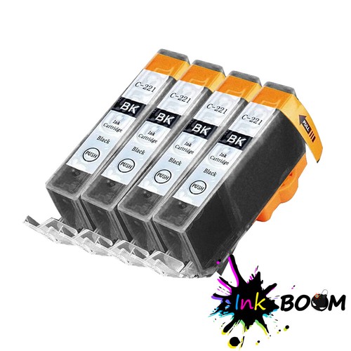 4 Black Ink Cartridge for CLI-221 PIXMA IP4600 MP560 MP630 MP980 MX870 - 第 1/1 張圖片