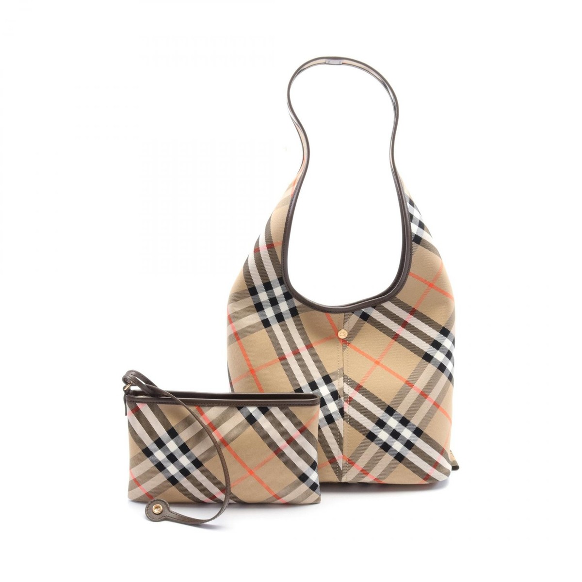 BURBERRY Shoulder Bag 8094678 canvas leather Beige Brown