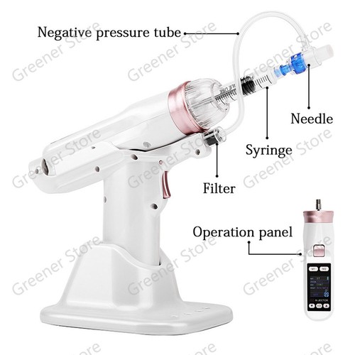 EZ Hydro Vakuum Wassereinspritzung Meso Gun Negativ Druck Vacuum Mesotherapie - Picture 8 of 13