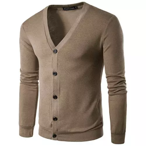 Mens Knitted Long Sleeve Cardigan Sweater Winter Casual Jacket Coat Tops Outwear - Picture 11 of 19