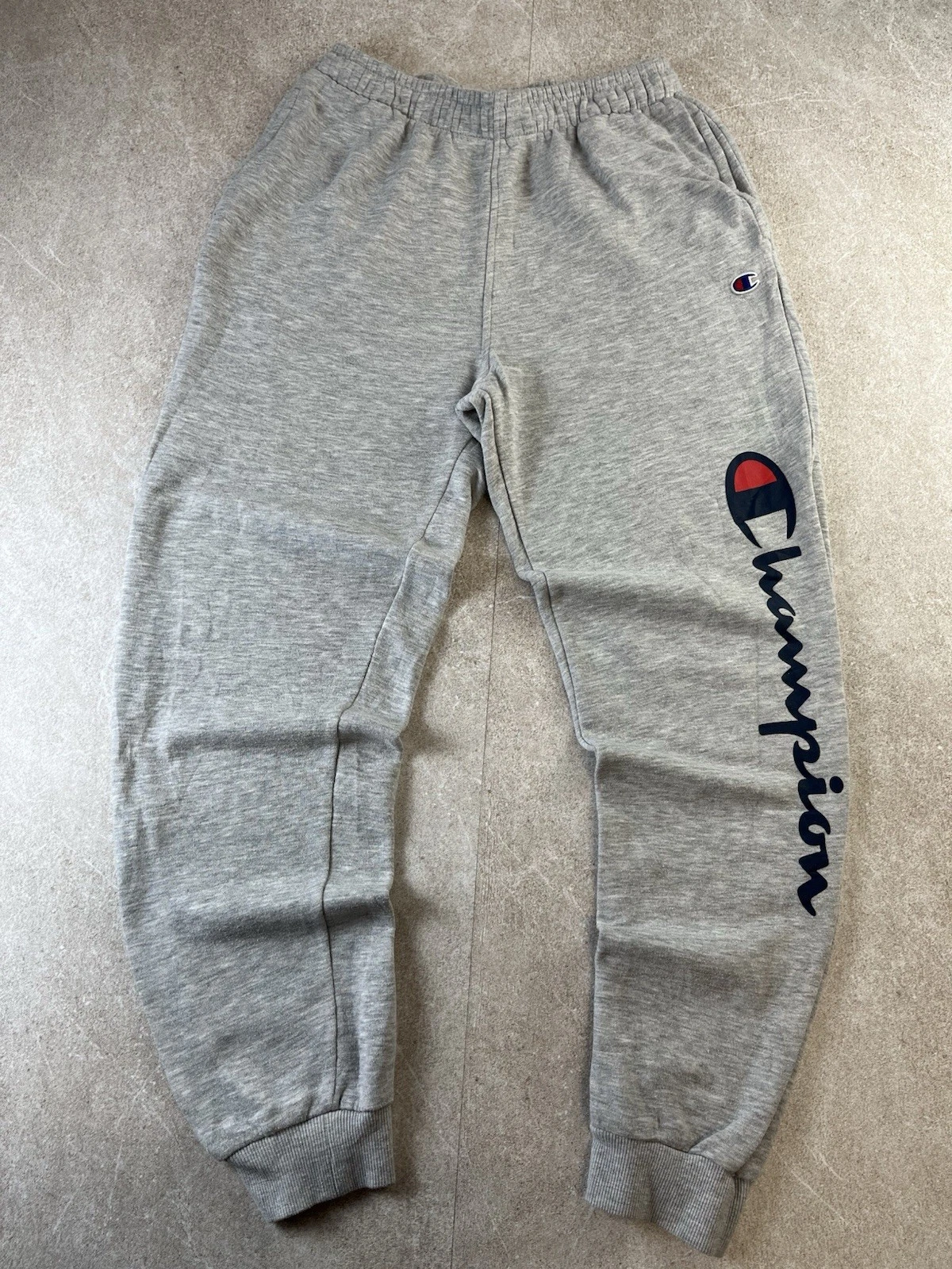 Champion Authentic Athleticwear XL Grey Fleece Joggers Graphic Logo Sweatpants