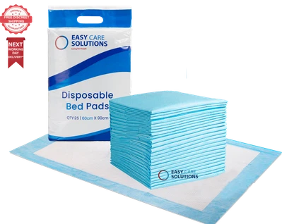 EASY CARE SOLUTIONS 25 x Disposable Incontinence Bed Pads Protection Sheets 60 x 90 cm 1 Pack of 25