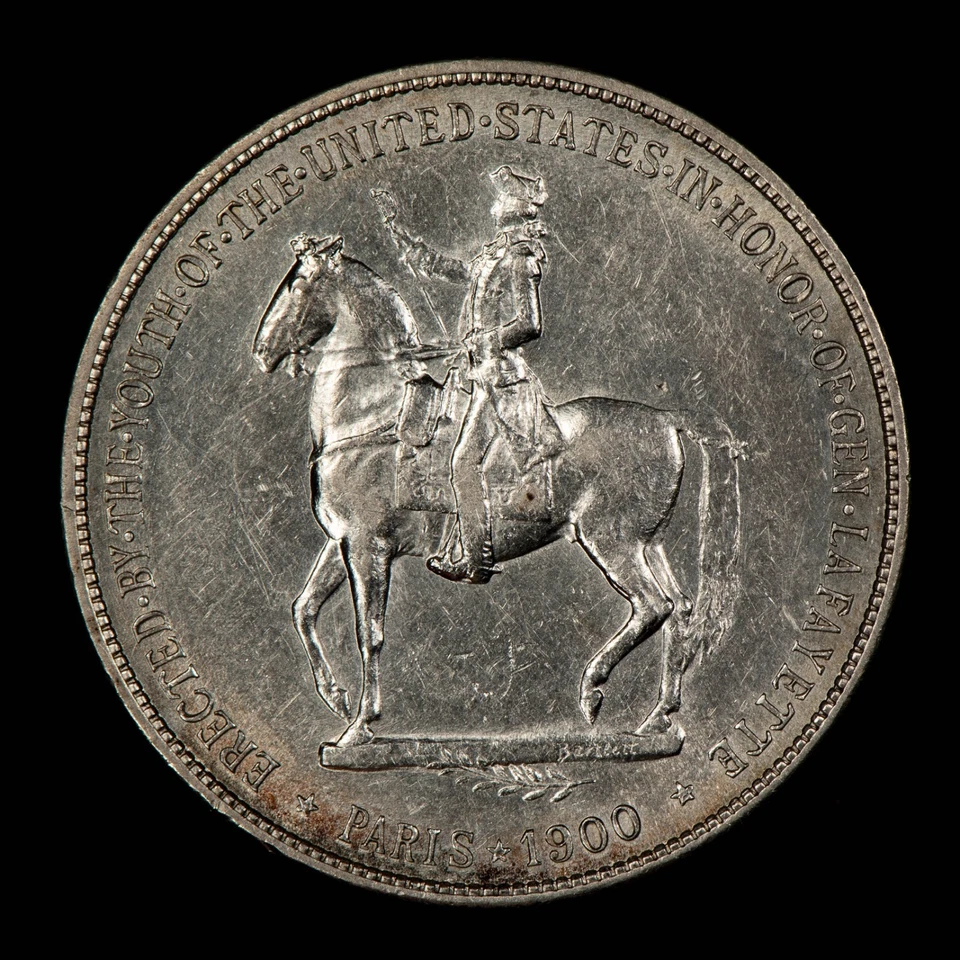 1900 $1 Lafayette Commemorative Silver Dollar - AU - SKU-B5139 - Image 3 of 4