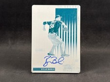 2019 PANINI CHRONICLES RYAN BORUCKI AP-RB AMERICA'S PASTIME CYAN PLATE AUTO 1/1