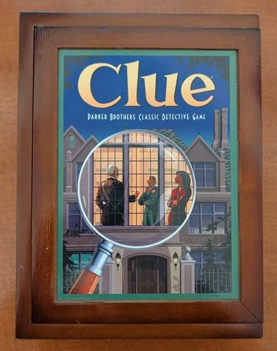 CLUE Vintage Collection Wooden Bookshelf Edition Parker Brothers Complete Game