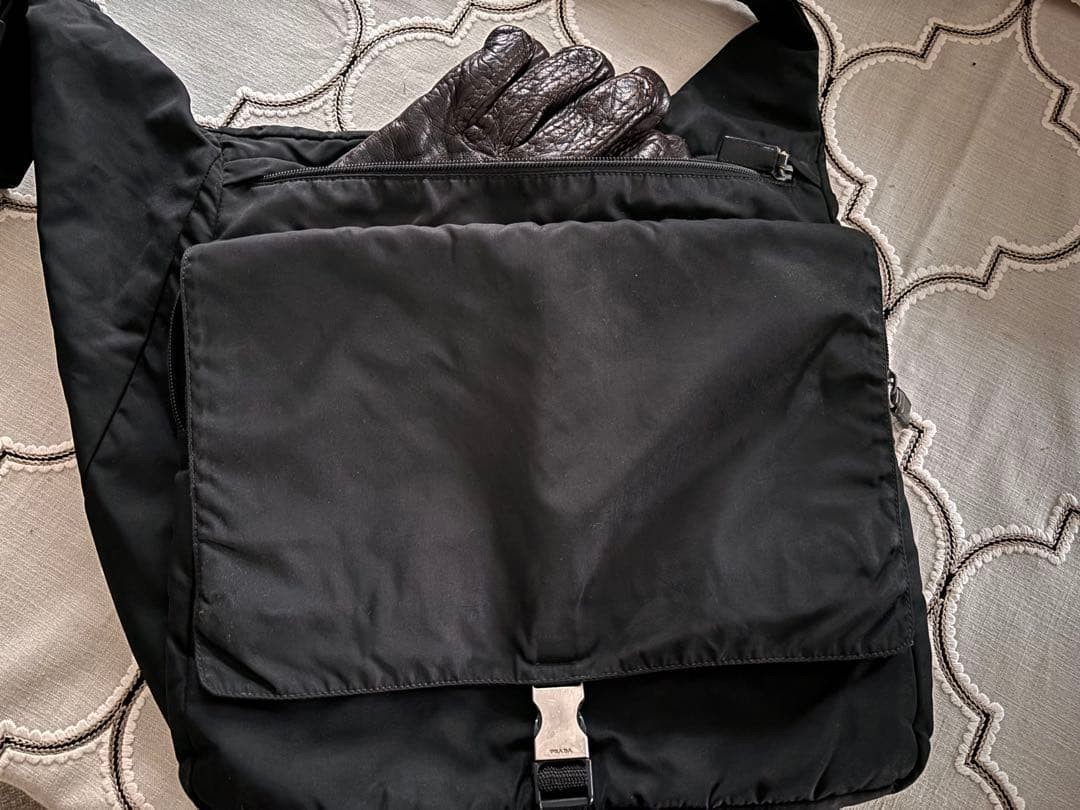 PRADA Black Nylon Leather Shoulder Bag thumbnail 4